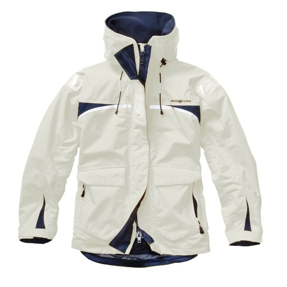 HENRI LLOYD For BMW YachtSport Ventura Tp2 Sailing Jacket Coat White Blue Hooded - Picture 16 of 16